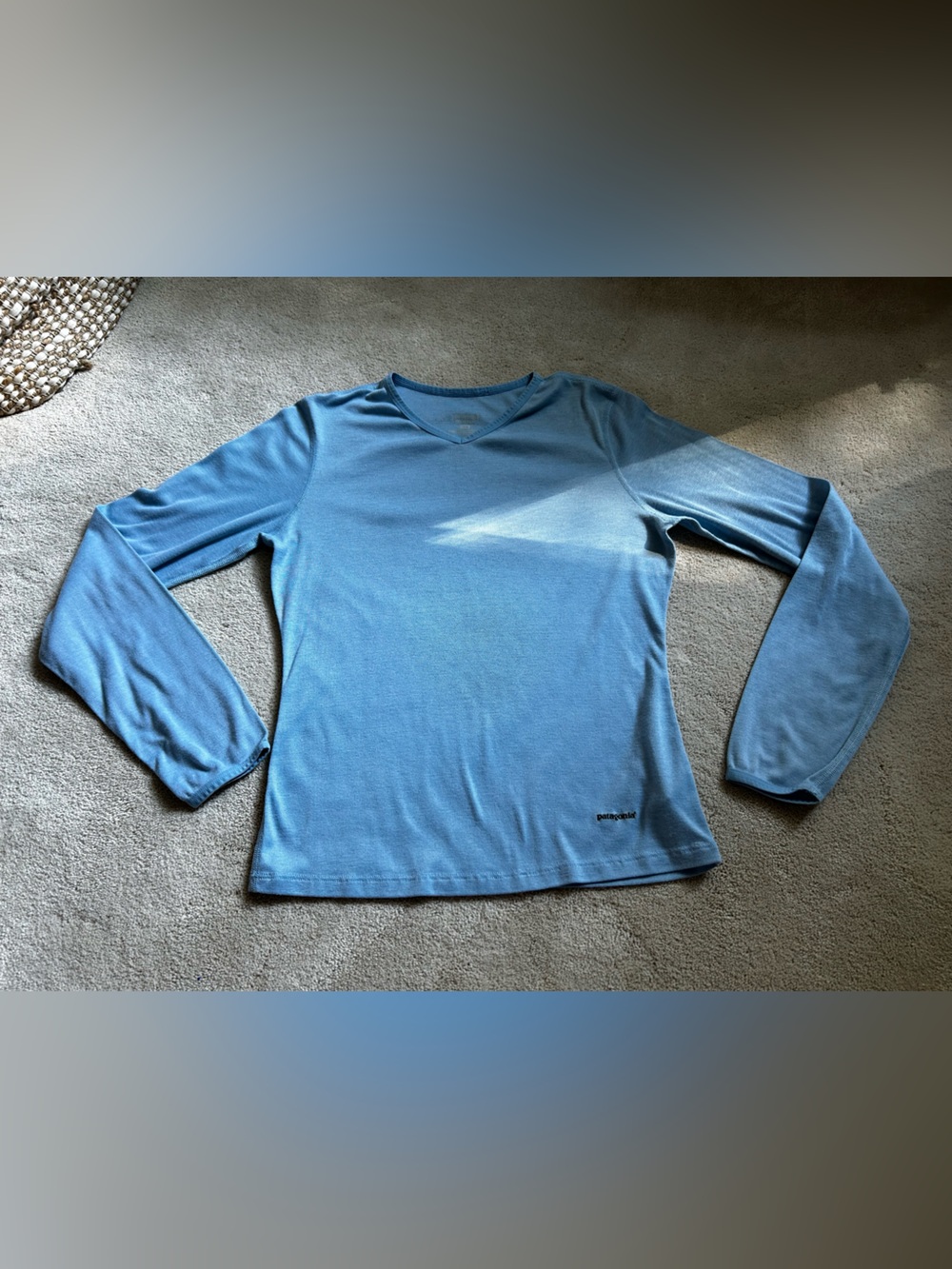 Patagonia Light Blue Capilene Base Layer XS